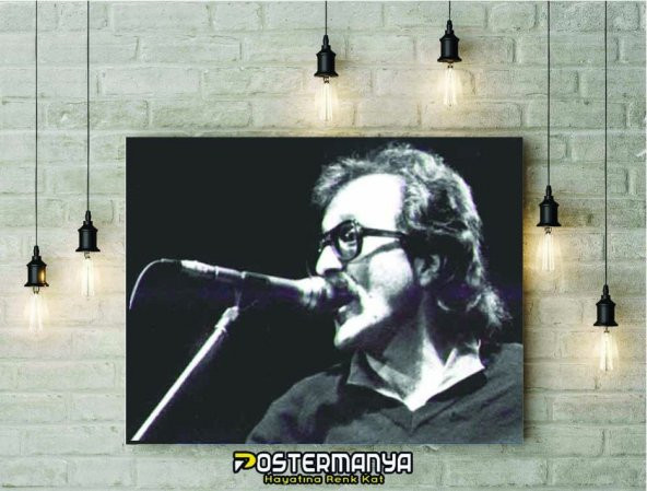 Cem Karaca Siyah Beyaz Kanvas Tablo & Poster