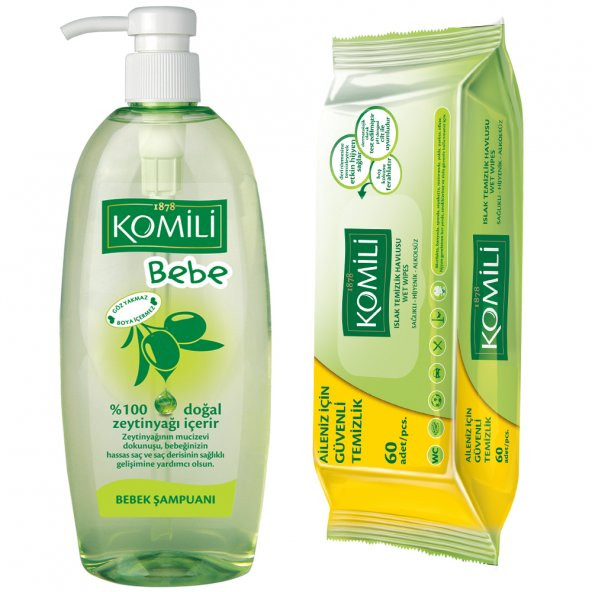 Komili Bebe Şampuanı 750 ml + Islak havlu Hediyeli(60-lı)