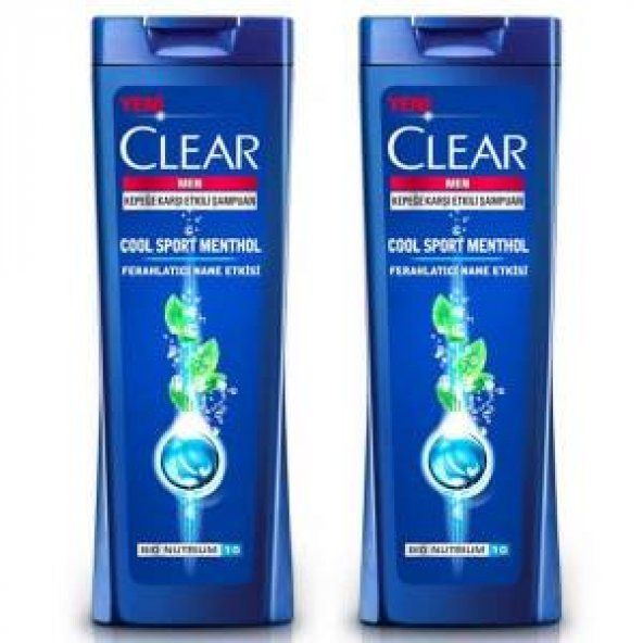 Clear Şampuan Cool Sport Menthol 550 ml 2 adet