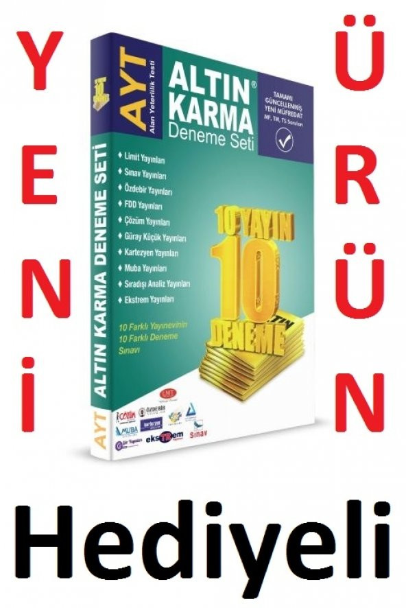 Altın Karma YKS 2. Oturum AYT 10 Farklı Yayın Deneme Süper Fiyat!