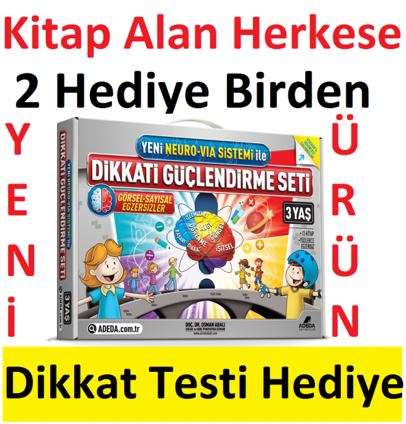 3 Yaş Dikkati Güçlendirme Seti Adeda Yayınları Yeni Süper Fiyat!!
