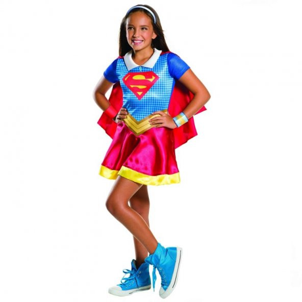 Supergirl Süper Kız Kostüm 5-7 Yaş