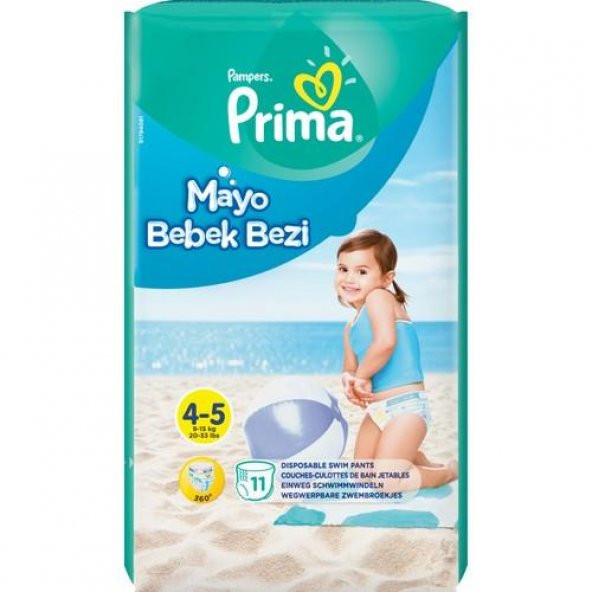 Prima Mayo Bebek Bezi 4-5 (4 Beden) 11li Paket
