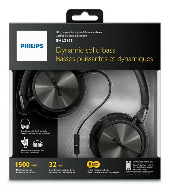 Philips SHL3165BK Siyah Mikrofonlu Kulaklık
