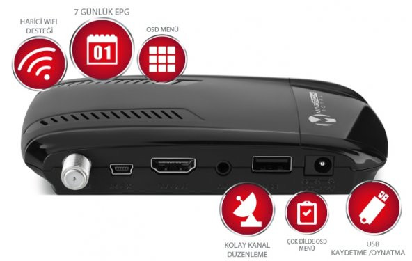 Magbox Royal IP Destekli Full HD Mini Uydu Alıcısı - 2