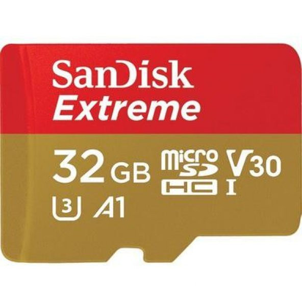 Sandisk Extreme 32GB Micro SD Hafıza Kartı C10 U3 4K 100MB/s 667X