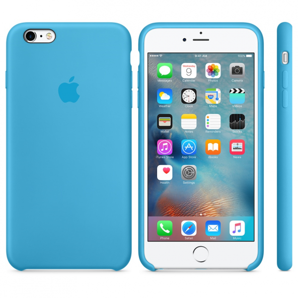 Apple Orijinal iPhone 6 / 6s Koyu Mavi Silikon Kılıf