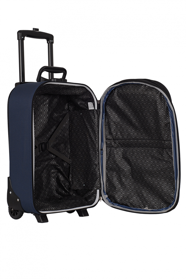 Laguna 00235 Lacivert Kabin Boy Kumaş Valiz - 2