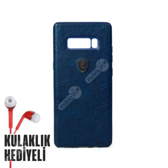 Puloka Samsung Galaxy Note 8 Exquisite Series Deri Kılıf - Lacivert