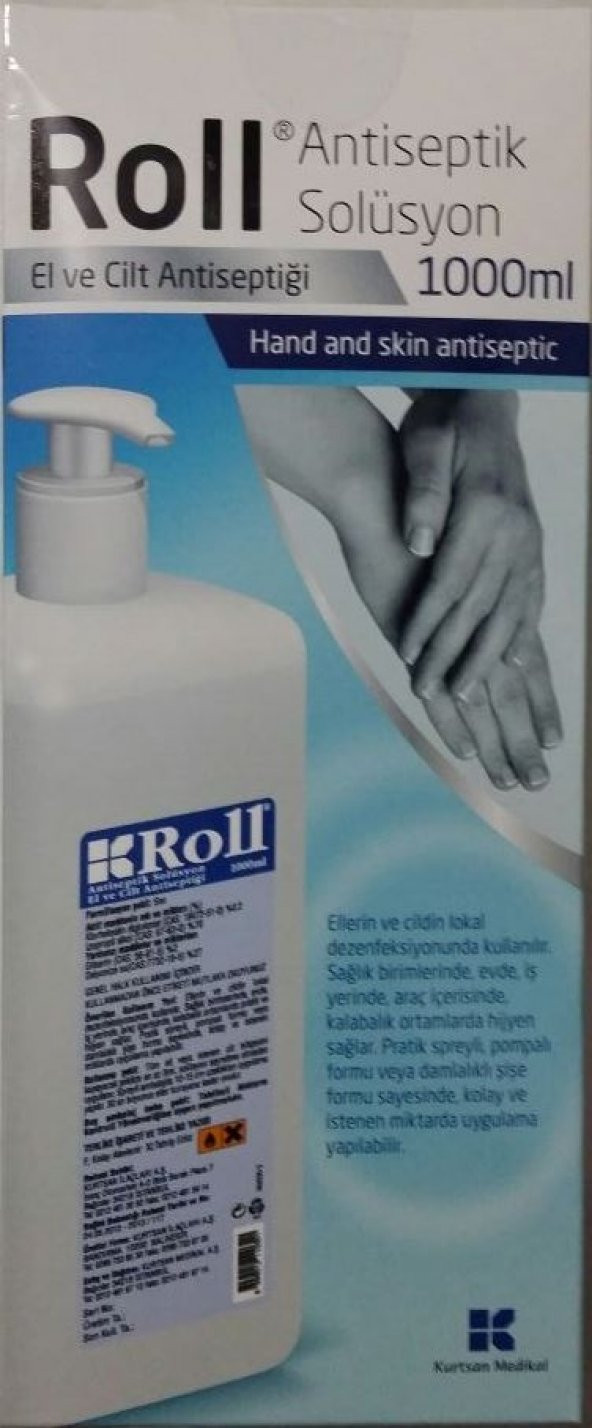 Antiseptik Solüsyon El ve Cilt Antiseptiği Roll 1000 ML