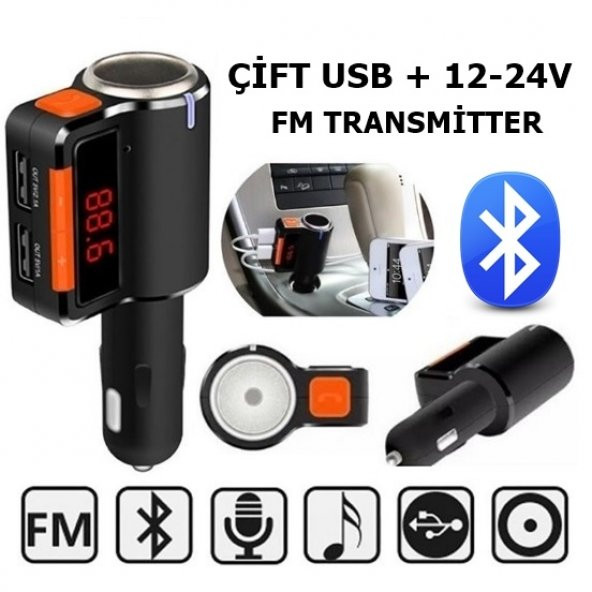 Earldom Fm Transmitter Şarj Müzik Çalar Bluetooth