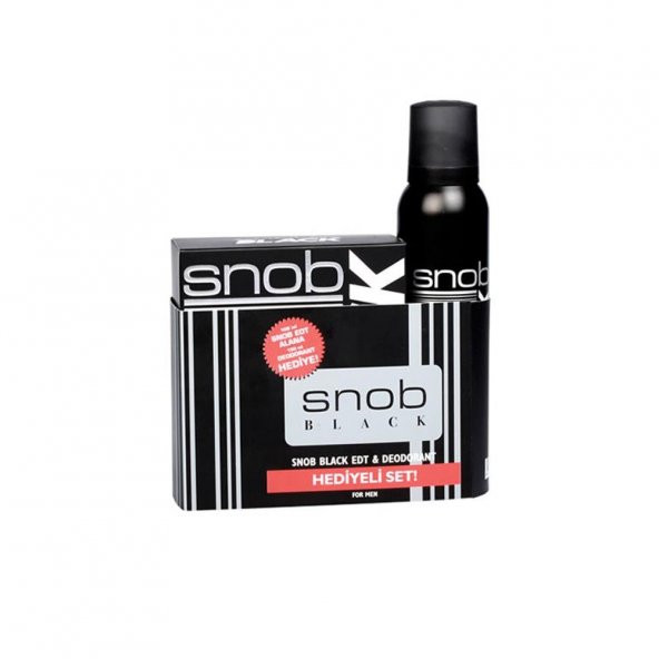 Snob Black Edt 100ml + Deodorant 150ml Erkek Parfüm Set