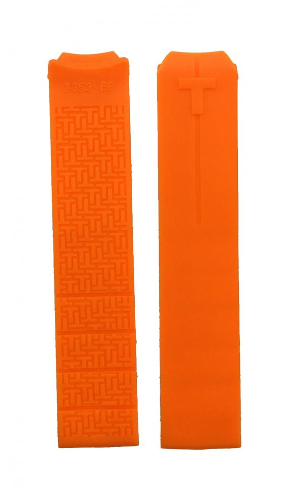 Tissot T-Touch II T047420A T610026463  Uyumlu 21mm Turuncu Saat Kordonu - 3