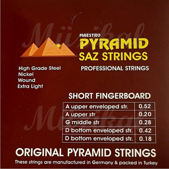 Pyramid Maestro Kısa/Uzun Sap Saz Teli Bağlama Teli + 2 TEZENE - 2