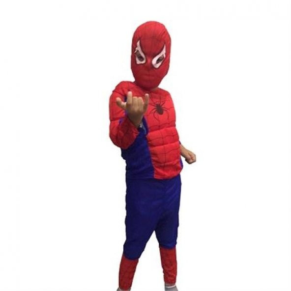 Spiderman Saat HEDİYE- KASLI Spiderman-Örümcek Adam Çocuk Kostümü