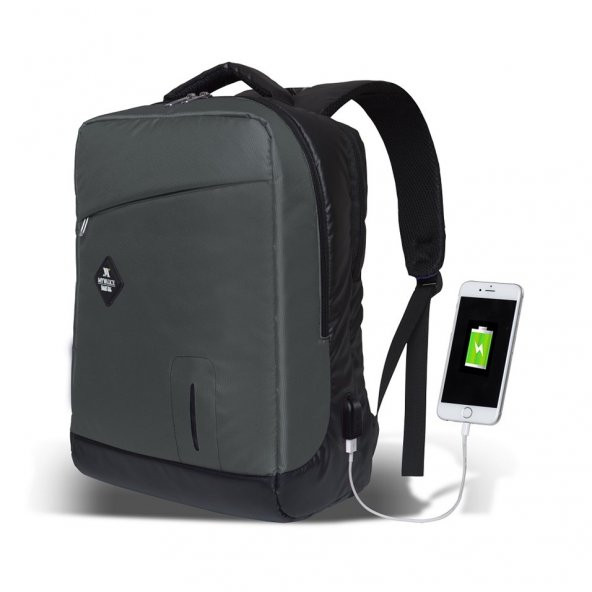 My Valice Smart Bag ENERGY Usb Şarj Girişli Akıllı Sırt Çantası Gri