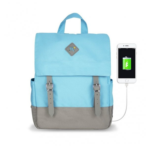 My Valice Smart Bag CANDY Usb Şarj Girişli Akıllı Sırt Çantası  Turkuaz