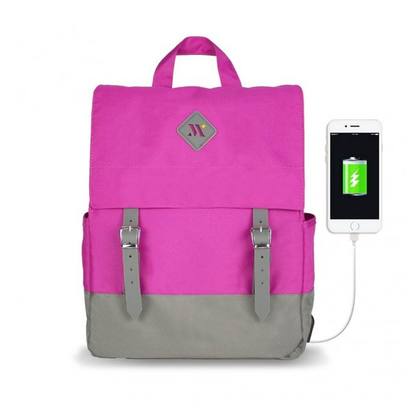 My Valice Smart Bag CANDY Usb Şarj Girişli Akıllı Sırt Çantası Pembe