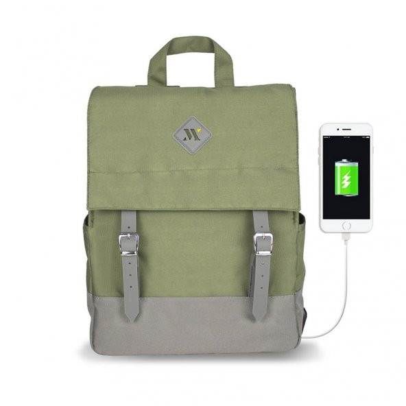 My Valice Smart Bag CANDY Usb Şarj Girişli Akıllı Sırt Çantası Haki