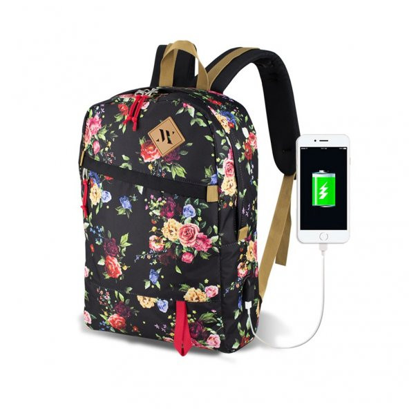 My Valice Smart Bag FREEDOM Usb Şarj Girişli Akıllı Sırt Çantası Çiçek