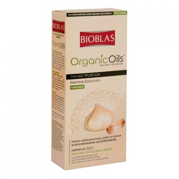 BİOBLAS ORGANİK ŞAMPUAN 400ML OİL TÜM SAÇLAR SARIMSAK