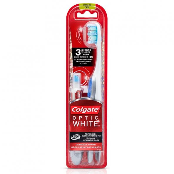 Colgate Optik Beyaz 360 Diş Fırçası ve Beyazlatıcı Kalem