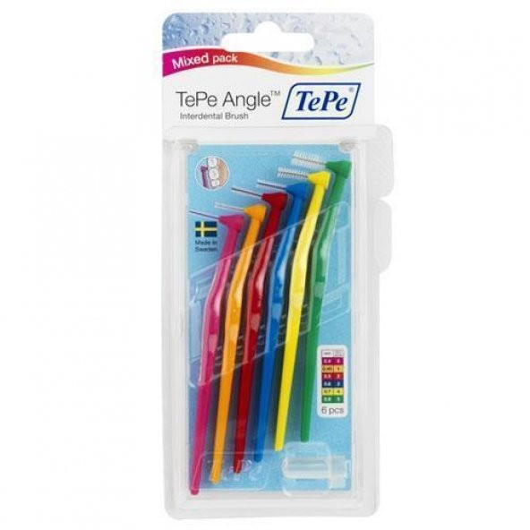 Tepe Angle Saplı Arayüz Fırçası Karışık Renk 6 Lı - 2