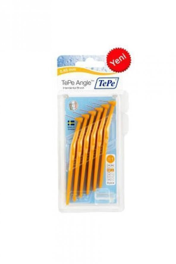 Tepe Angle Saplı Arayüz Fırçası Turuncu 0,45 Mm 6 Lı