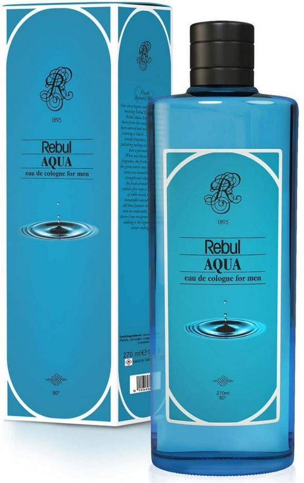 Rebul Aqua Kolonya Cam Şişe 270 ml