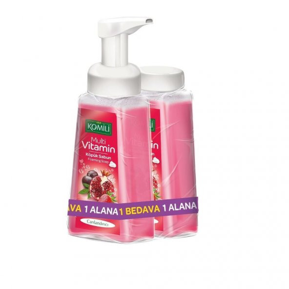 Komili Multivitamin Köpük Sabun Canlandırıcı 250 Ml 1+1 Hediyeli - Resim 2
