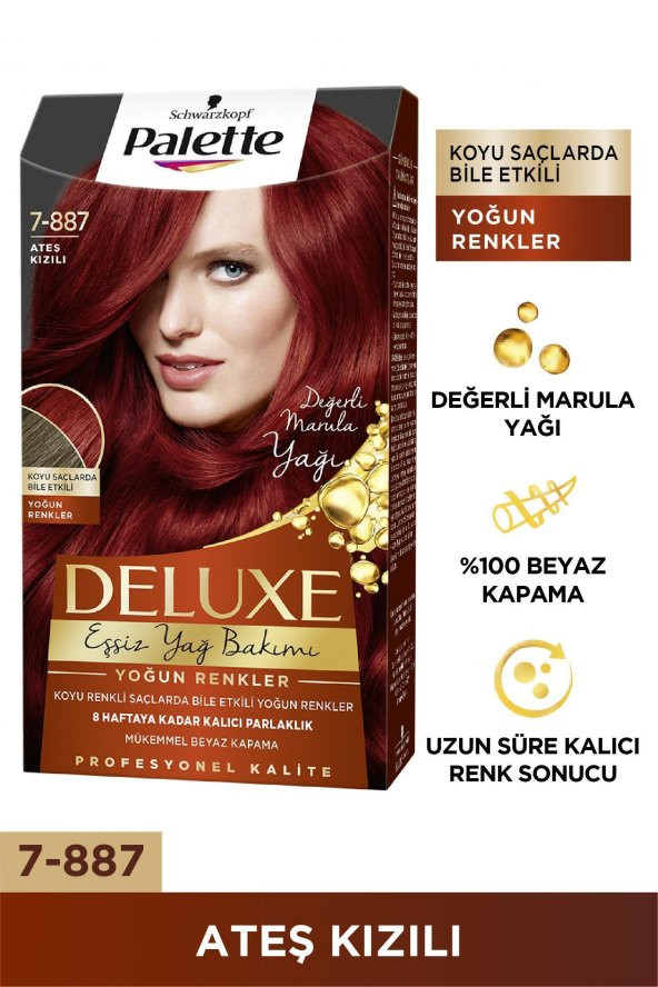 Palette Deluxe Saç Boyası 7-887 Ateş Kızılı