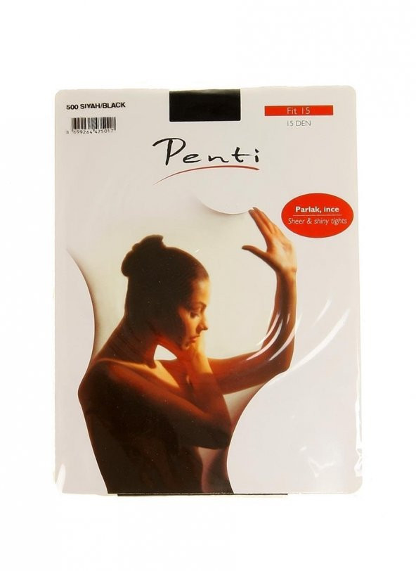 Penti Külotlu Fit 15 Den Siyah Çorap No 2 M - 2