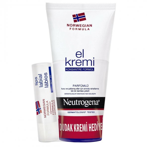 Neutrogena El Kremi + Dudak Nemlendirici Hediyeli Parfümlü