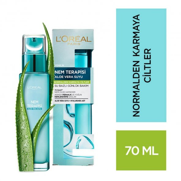 Loreal Nem Terapisi Aloe Vera Suyu Normalden Karmaya Ciltler 70 Ml - 2