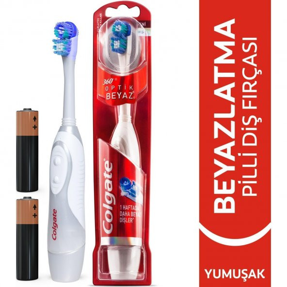 Colgate 360 Optik Beyaz Motorlu Pilli Diş Fırçası Yumuşak - 2