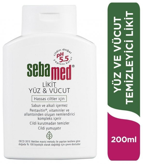 Sebamed Likit Yüz Vücut Temizleyici Jel 200 Ml