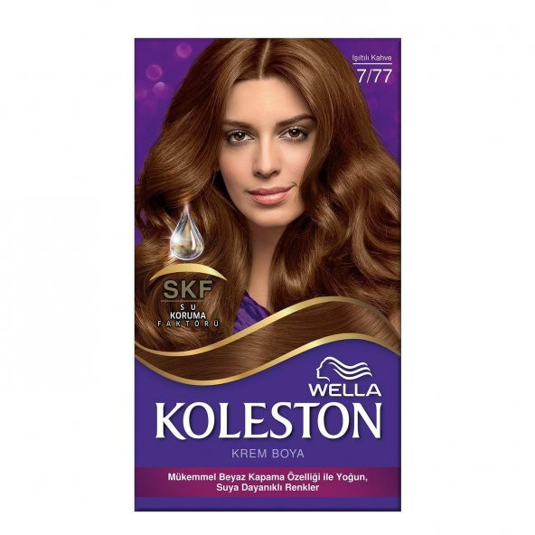 Koleston Kit Saç Boyası 7/77 Işıltılı Kahve - 2