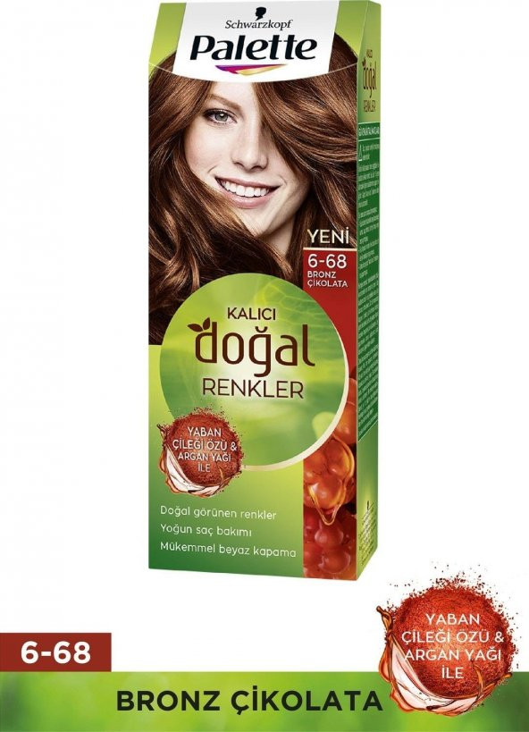 Palette Natural Doğal Renkler Saç Boyası 6-68 Bronz Çikolata - 2