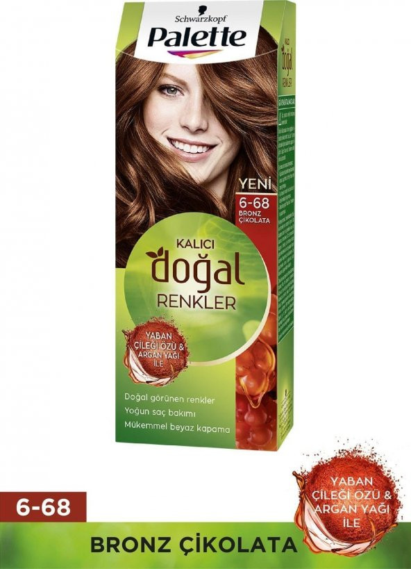 Palette Natural Doğal Renkler Saç Boyası 6-68 Bronz Çikolata