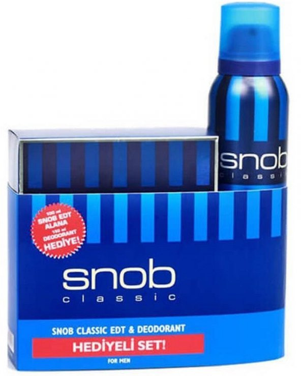 Snob Classic Bay Parfüm Seti Edt 100 Ml+150 Ml Deodorant