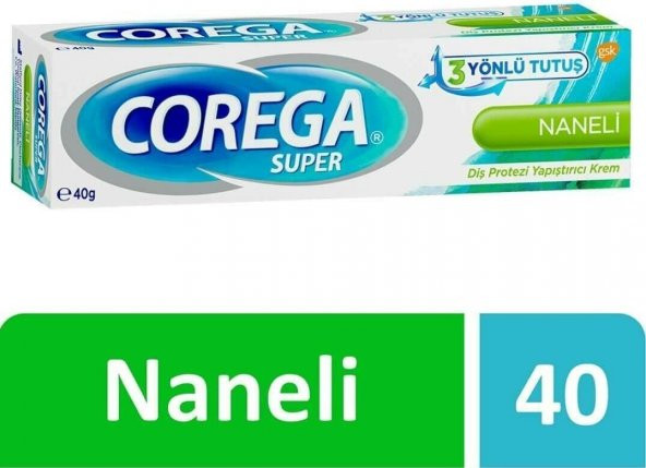 Corega Diş Protez Yapıştırıcı Krem 40 Gr Naneli - 2