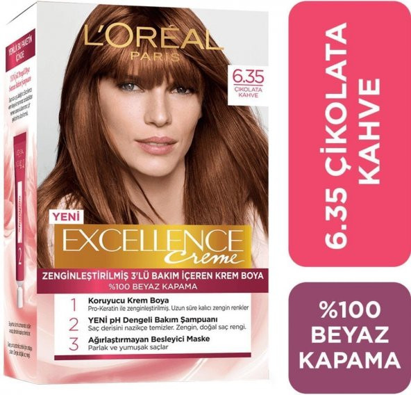 Loreal Excellence Creme Saç Boyası 6.35 Çikolata Kahve