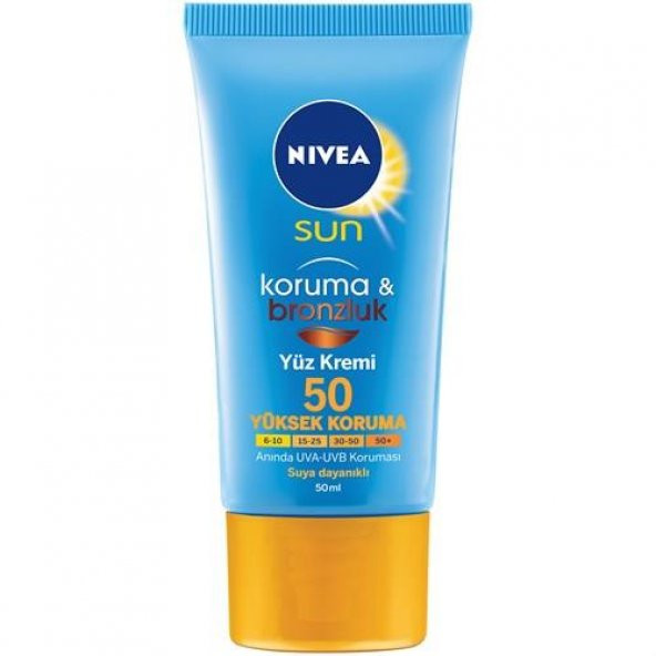 Nıvea Spf 50+koruma Bronzluk Güneş Kremi Yüz İçin 50 Ml