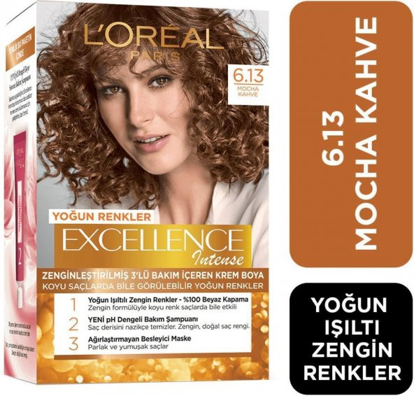 Loreal Excellence Intense Saç Boyası 6.13 Mocha Kahve