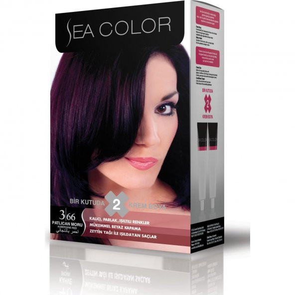 Sea Color Saç Boyası 3/66 Patlıcan Moru