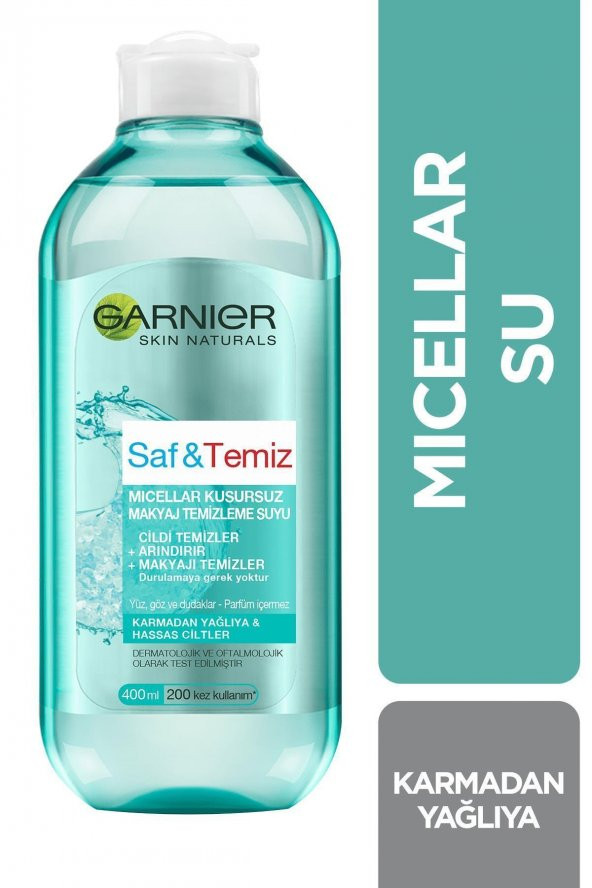 Garnıer Saf Temiz Mıcellar Kusursuz Makyaj Temizleme Suyu 400 Ml