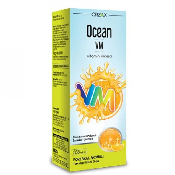 Ocean VM Vitamin + Mineral Portakal Aromalı 150 ml Skt 01-2020