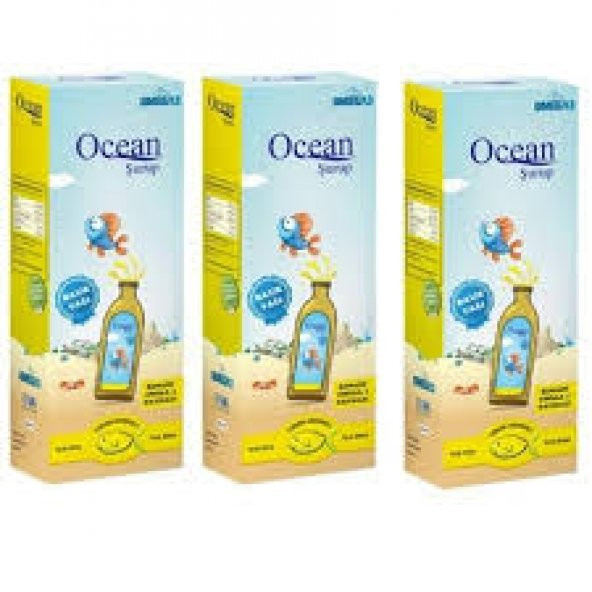 Ocean Balık Yağı Şurubu Omega 3 Limon Aromalı 3 Adet 150 ml Skt 12-2019