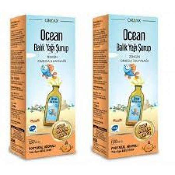 Ocean Balık Yağı Şurubu Omega 3 Portakal Aromalı 150 ml 2 Adet Skt 12-2019
