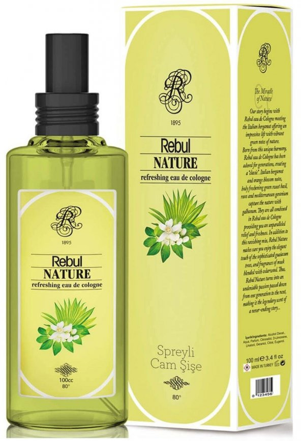 Rebul Nature Kolonya Cam Sprey 100 Ml